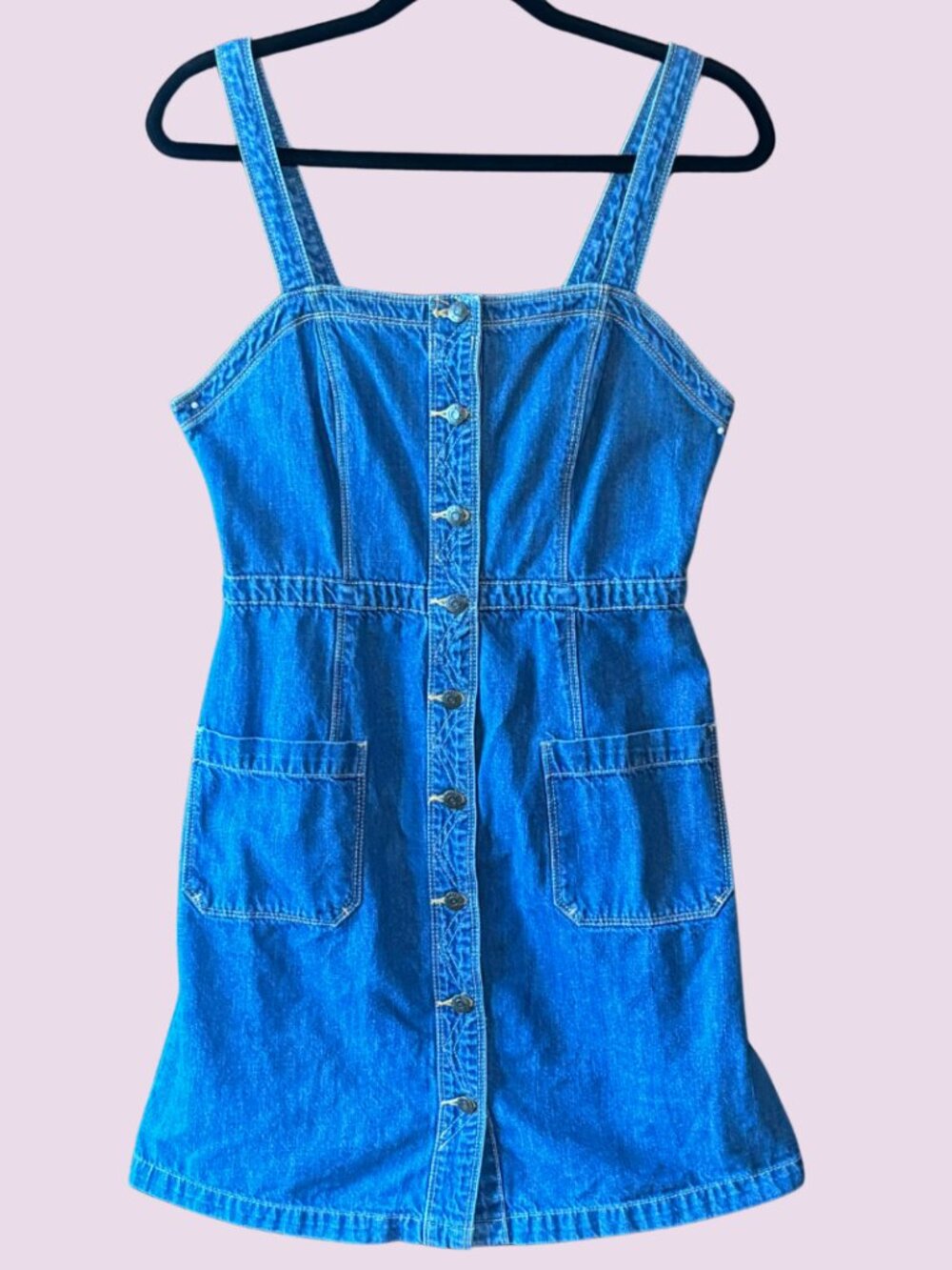 Western Denim Button Front Mini Dress Jumper Old Navy Size 4
